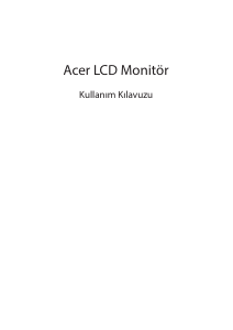 Kullanım kılavuzu Acer EB321HQA LCD ekran