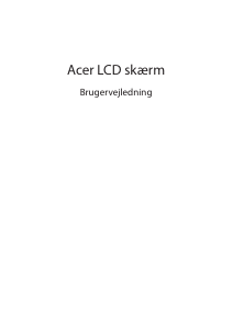 Brugsanvisning Acer EB321HQUD LCD-skærm