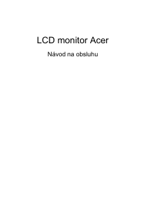 Návod Acer ED270RP LCD monitor