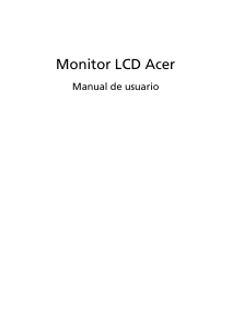 Manual de uso Acer ED320QRP Monitor de LCD