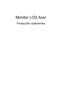 Instrukcja Acer ED320QRS Monitor LCD