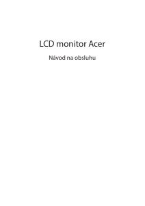 Návod Acer EEB162Q LCD monitor