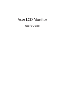 Manual Acer EEB162Q LCD Monitor