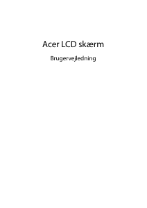 Brugsanvisning Acer EEB243YU LCD-skærm