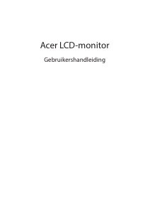 Handleiding Acer EEB275K LCD monitor