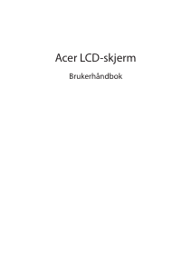 Bruksanvisning Acer EEB321QUR LCD-skjerm