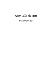 Bruksanvisning Acer EEB550K LCD-skjerm