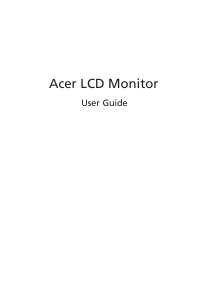 Handleiding Acer EG270P LCD monitor