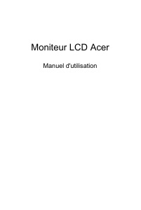 Mode d’emploi Acer EI242QRP Moniteur LCD