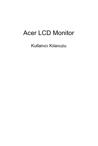 Kullanım kılavuzu Acer EI242QRP LCD ekran