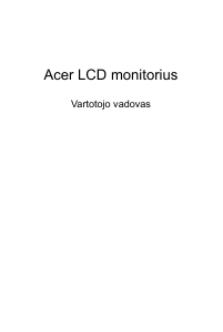 Vadovas Acer EI272URP Skystakristalis monitorius