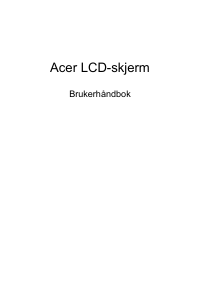 Bruksanvisning Acer EI272URP LCD-skjerm