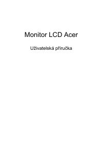 Manuál Acer EI272URP LCD monitor