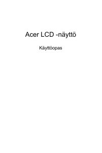Käyttöohje Acer EI292CURP Nestekidenäyttö