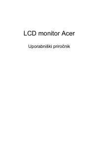 Priročnik Acer EI292CURP LCD-zaslon