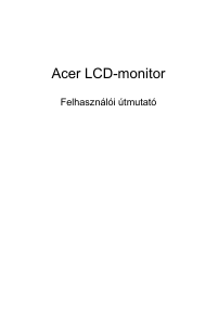 Használati útmutató Acer EI342CKRP LCD-monitor