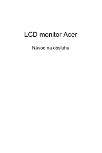 Návod Acer EI342CKRP LCD monitor