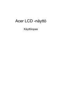 Käyttöohje Acer EI431CRP Nestekidenäyttö