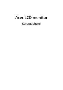 Kasutusjuhend Acer EK220QA LCD-kuvar