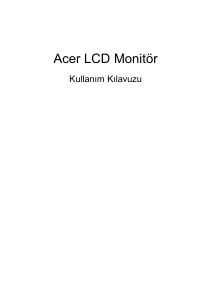 Kullanım kılavuzu Acer EK220QA LCD ekran