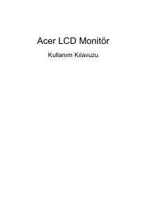 Kullanım kılavuzu Acer EK240YB LCD ekran