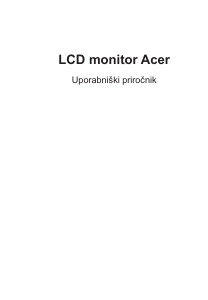 Priročnik Acer ET272R LCD-zaslon