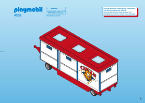 Bruksanvisning Playmobil set 4232 Circus Djur trailer