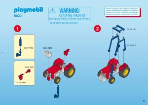 Mode d’emploi Playmobil set 5022 Circus Tracteur avec remorque et prédateurs