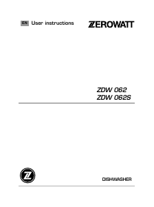 Manual Zerowatt ZDW 062 Dishwasher