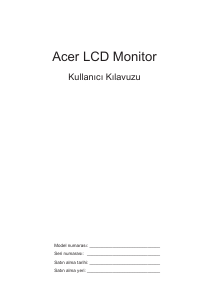 Kullanım kılavuzu Acer HA240YB LCD ekran