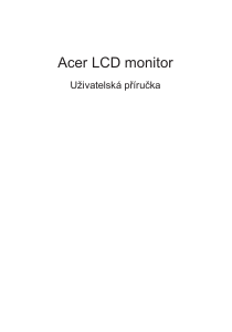 Manuál Acer HA270A LCD monitor