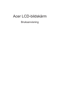 Bruksanvisning Acer SA230A LCD skärm