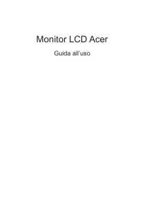 Manuale Acer SB270B Monitor LCD