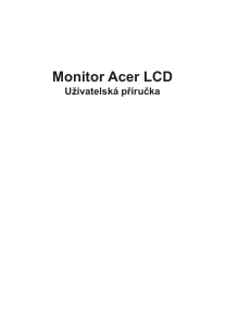 Manuál Acer VG240YP LCD monitor