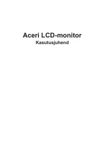 Kasutusjuhend Acer VG242YP LCD-kuvar