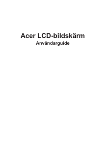 Bruksanvisning Acer VG242YP LCD skärm