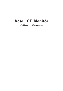 Kullanım kılavuzu Acer VG242YP LCD ekran