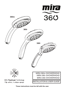 Bruksanvisning Mira 360m Duschhuvud