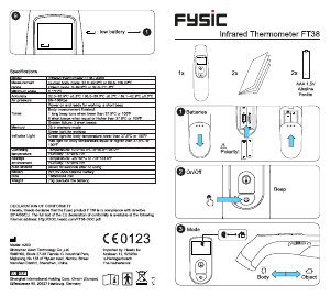 Instrukcja Fysic FT-38 Termometr