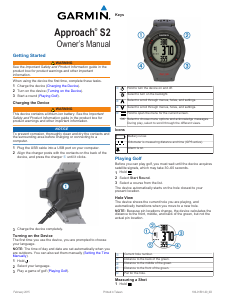 Bruksanvisning Garmin Approach S2 Sportklocka