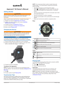 Bruksanvisning Garmin Approach S4 Sportklocka