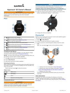 Bruksanvisning Garmin Approach S5 Sportklocka