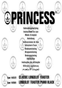 Εγχειρίδιο Princess 142501 Piano Black Φρυγανιέρα
