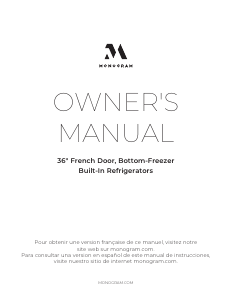 Mode d’emploi Monogram ZIP360NNBII Réfrigérateur combiné