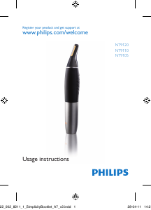 Посібник Philips NT9110 Тример для видалення волосся в носі