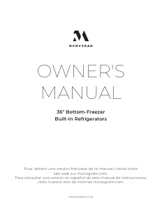 Manual de uso Monogram ZIC360NRGLH Frigorífico combinado