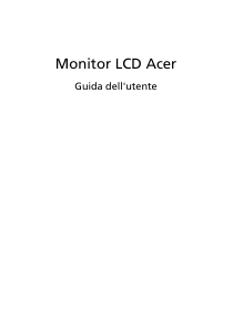 Manuale Acer KA271B Monitor LCD