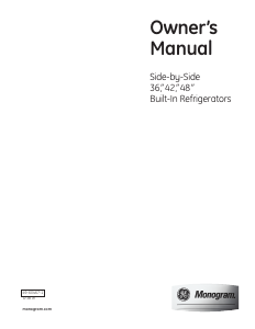 Manual Monogram ZIS360NRH Fridge-Freezer