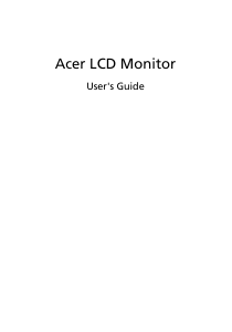 Handleiding Acer KG251QF LCD monitor