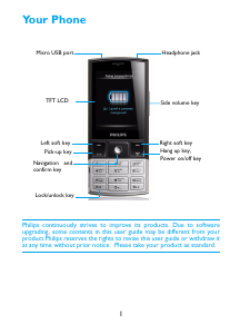 Manual Philips CTX332BLK Mobile Phone